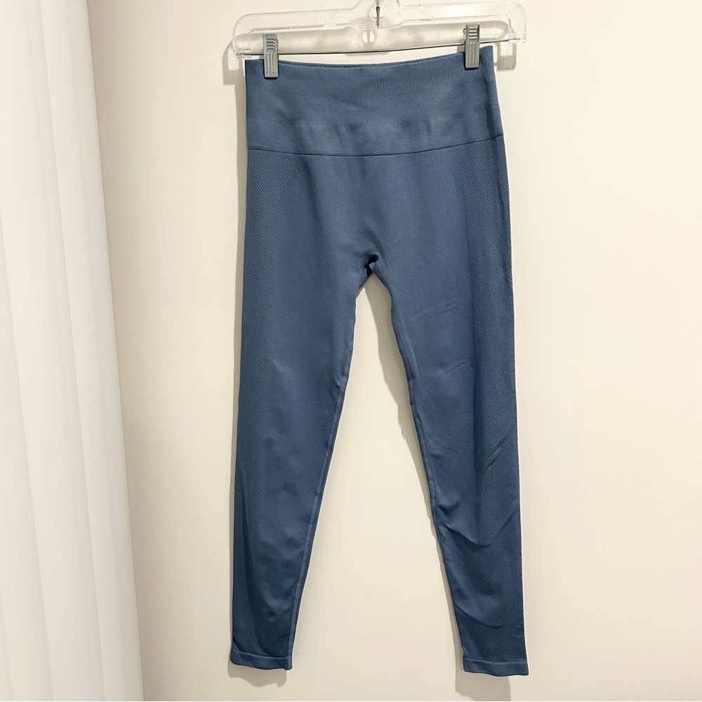 Spiritual Gangster Leggings Blue Ribbed Size XS/S